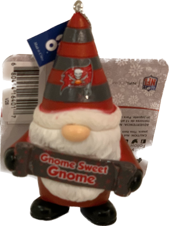 Tampa Bay Buccaneers Gnome Sweet Gnome Ornament NFL Football by Forever Collectibles
