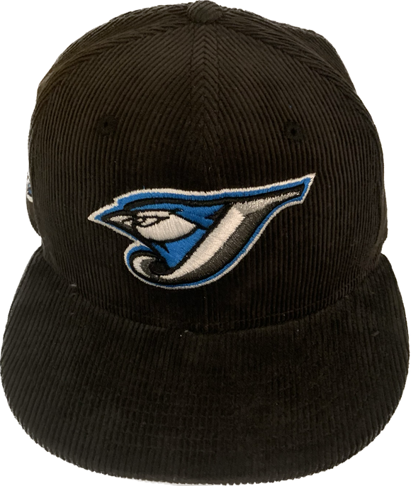 Toronto Blue Jays New Era 59fifty 30th Anniversary Side Patch Fitted Custom Black Hat Cap - Corduroy
