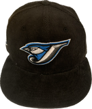 Toronto Blue Jays New Era 59fifty 30th Anniversary Side Patch Fitted Custom Black Hat Cap - Corduroy