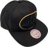Men’s NHL Montreal Canadiens Mitchell & Ness Gold Coin Snapback Hat – Black