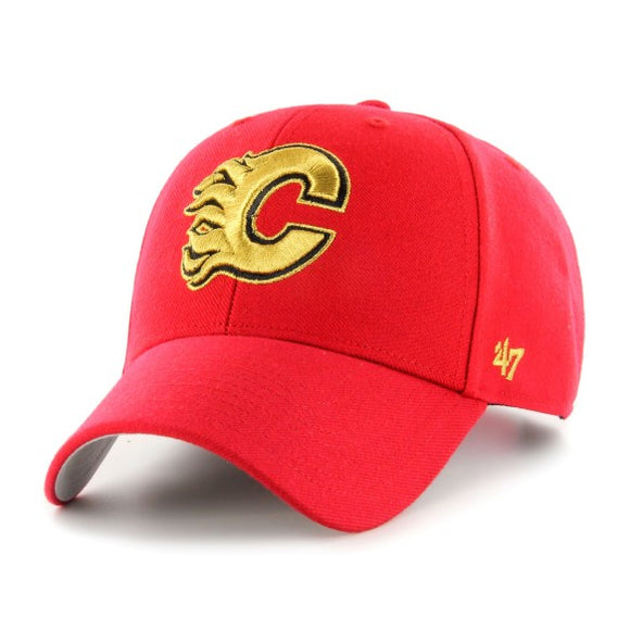 Calgary Flames '47 NHL MVP Lunar New Year Red Gold Adjustable Snapback Hat Cap