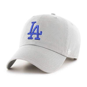 Los Angeles Dodgers Adjustable Strap Clean Up Grey Adjustable One Size Hat Cap 47 Brand
