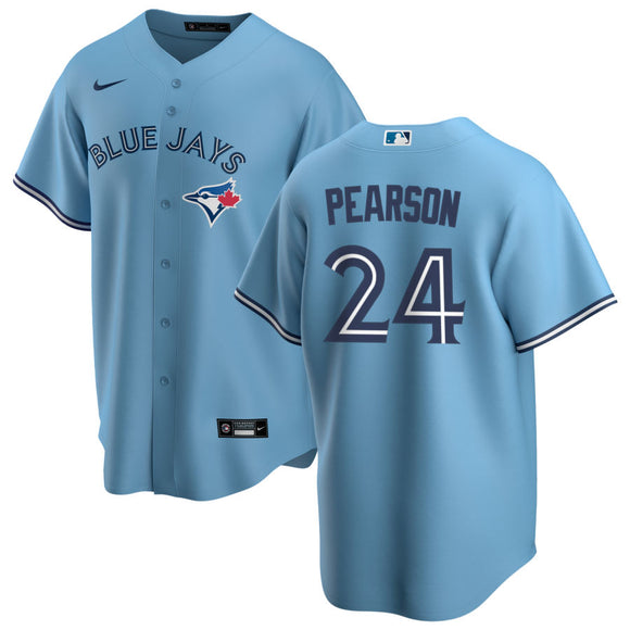 Men's Toronto Blue Jays Nate Pearson Powder Blue MLB Baseball Player Jersey