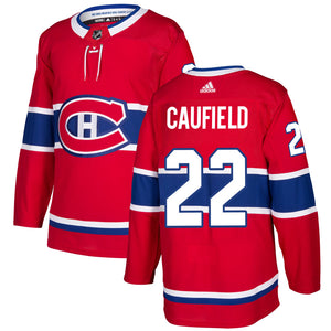 Men's Montreal Canadiens Cole Caufield adidas Red Authentic Player Hockey Jersey