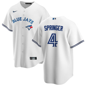Men's Toronto Blue Jays George Springer 2021 White Home Player MLB Baseball Jersey