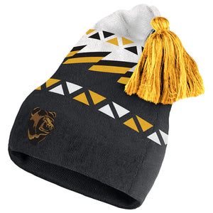 Men's Boston Bruins adidas Black Reverse Retro 2.0 Pom Cuffed Knit Hat