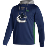 Men's Vancouver Canucks adidas Navy Skate Lace AEROREADY - Pullover Hoodie