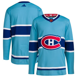Men's adidas Light Blue Montreal Canadiens Reverse Retro 2.0 Authentic Blank Jersey