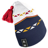 Men's Colorado Avalanche adidas White Reverse Retro 2.0 Pom Cuffed Knit Hat