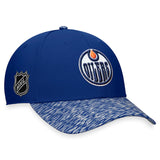 Men's Edmonton Oilers Fanatics Branded Blue 2023 Stanley Cup Playoffs Locker Room Adjustable Hat