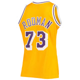 Dennis Rodman Los Angeles Lakers Mitchell & Ness 1998-99 Hardwood Classics Swingman Jersey - Gold