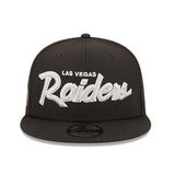 Men’s NFL Las Vegas Raiders New Era Script 9FIFTY Snapback Hat – Black