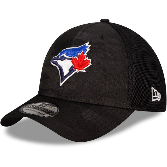 Men's Toronto Blue Jays New Era Black Camo Tone 39THIRTY Flex Fit Hat