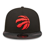 Men's New Era Black Toronto Raptors Camo Visor 9FIFTY Snapback Hat