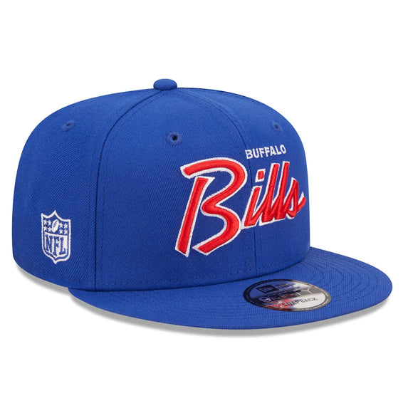 Men’s NFL Buffalo Bills New Era Script 9FIFTY Snapback Hat – Royal