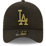 Los Angeles Dodgers New Era x Alpha Industries A-Frame 9FORTY Trucker Snapback Hat - Black