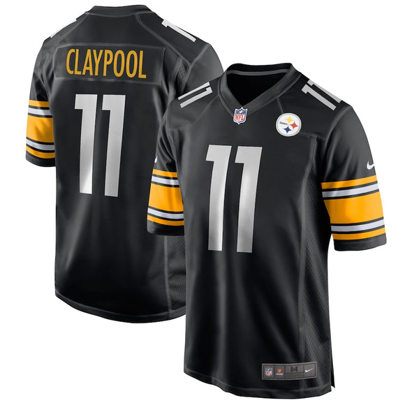 Men's Pittsburgh Steelers Chase Claypool Nike Black Game NFL Football Jersey
