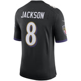 Men's Baltimore Ravens Lamar Jackson Nike Black Speed Machine Limited Jersey