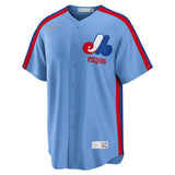 Montreal Expos Nike Youth Retro Road Cooperstown Collection Replica Blank Team Jersey – Powder Blue