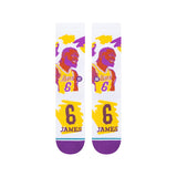 Men's Los Angeles Lakers Stance Player Paint Lebron James Crew Socks - Size Large
