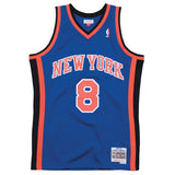 Men's Mitchell & Ness Latrell Sprewell Blue New York Knicks 1998-99 Hardwood Classics Swingman Player Jersey