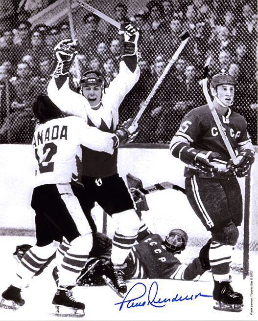 Paul Henderson Team Canada Autographed 1972 Series Winning Goal 8x10 Photo - Bleacher Bum Collectibles, Toronto Blue Jays, NHL , MLB, Toronto Maple Leafs, Hat, Cap, Jersey, Hoodie, T Shirt, NFL, NBA, Toronto Raptors