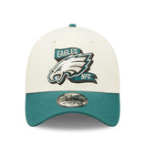 Men's Philadelphia Eagles New Era Cream/Green 2022 Sideline 39THIRTY 2-Tone Flex Hat