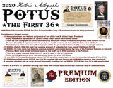 2020 Historic Autographs POTUS The First 36 Hobby Box 16 Packs Per Box 8 Cards Per Pack