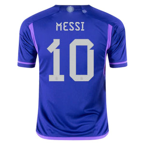 Men's Lionel Messi Argentina National Team Adidas World Cup 2022/23 Away AEROREADY Replica Jersey - Navy