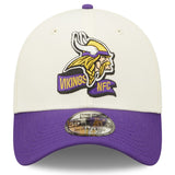 Men's Minnesota Vikings New Era Cream/Purple 2022 Sideline 39THIRTY 2-Tone Flex Hat