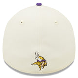 Men's Minnesota Vikings New Era Cream/Purple 2022 Sideline 39THIRTY 2-Tone Flex Hat