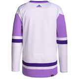 Men's Montreal Canadiens adidas White/Purple - Hockey Fights Cancer Primegreen Authentic Blank Jersey