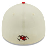 Men's Kansas City Chiefs New Era Cream/Red 2022 Sideline 39THIRTY 2-Tone Flex Hat