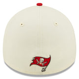Men's Tampa Bay Buccaneers New Era Cream/Red 2022 Sideline 39THIRTY 2-Tone Flex Hat