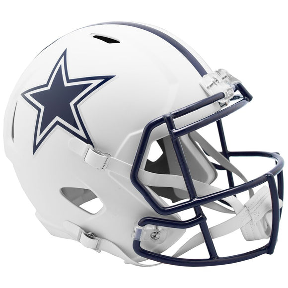 Riddell Dallas Cowboys Flat White Alternate Revolution Speed Replica Football Helmet