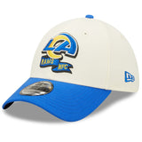 Men's Los Angeles Rams New Era Cream/Royal 2022 Sideline 39THIRTY 2-Tone Flex Hat