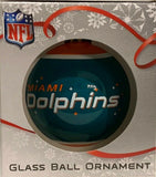 Miami Dolphins Shatter Proof Single Ball Christmas Ornament NFL Football