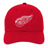 Youth Detroit Red Wings Basic Logo NHL Hockey Structured Adjustable Hat Cap