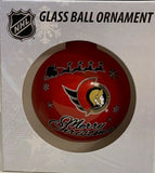 Ottawa Senators Shatter Proof Single Ball Christmas Ornament NHL Hockey
