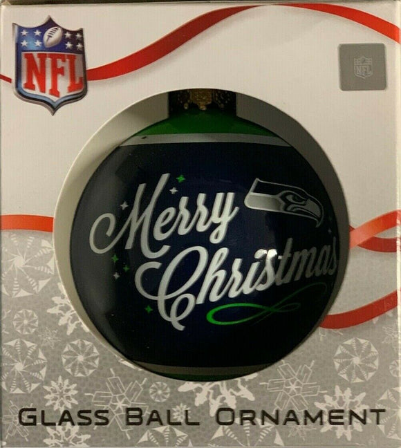 Seattle Seahawks Shatter Proof Single Ball Christmas Ornament NFL Football
