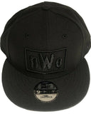 NWO New World Order Wolfpack WWE Wrestling New Era 9Fifty Adjustable Snapback Black on Black Hat Cap