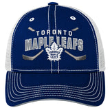 Youth Toronto Maple Leafs NHL Hockey Blue Core Lockup Trucker Snapback Hat