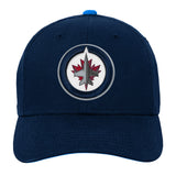 Youth Winnipeg Jets Basic Logo NHL Hockey Structured Adjustable Hat Cap