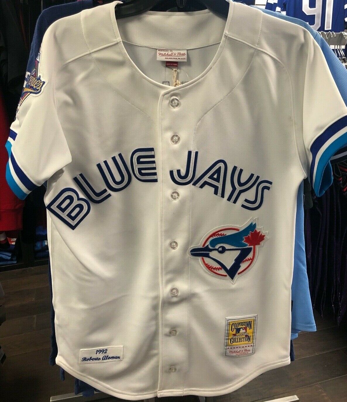 1993 Toronto Blue Jays Roberto Alomar Mitchell & Ness Blue Baseball Jersey