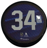 Toronto Maple Leafs Auston Matthews Inglasco "Rocket" Richard Trophy Winner Hockey Puck - Limited Edition of 2022