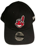 Men's New Era Cleveland Indians Black MLB Baseball 9FORTY Snapback Adjustable Hat