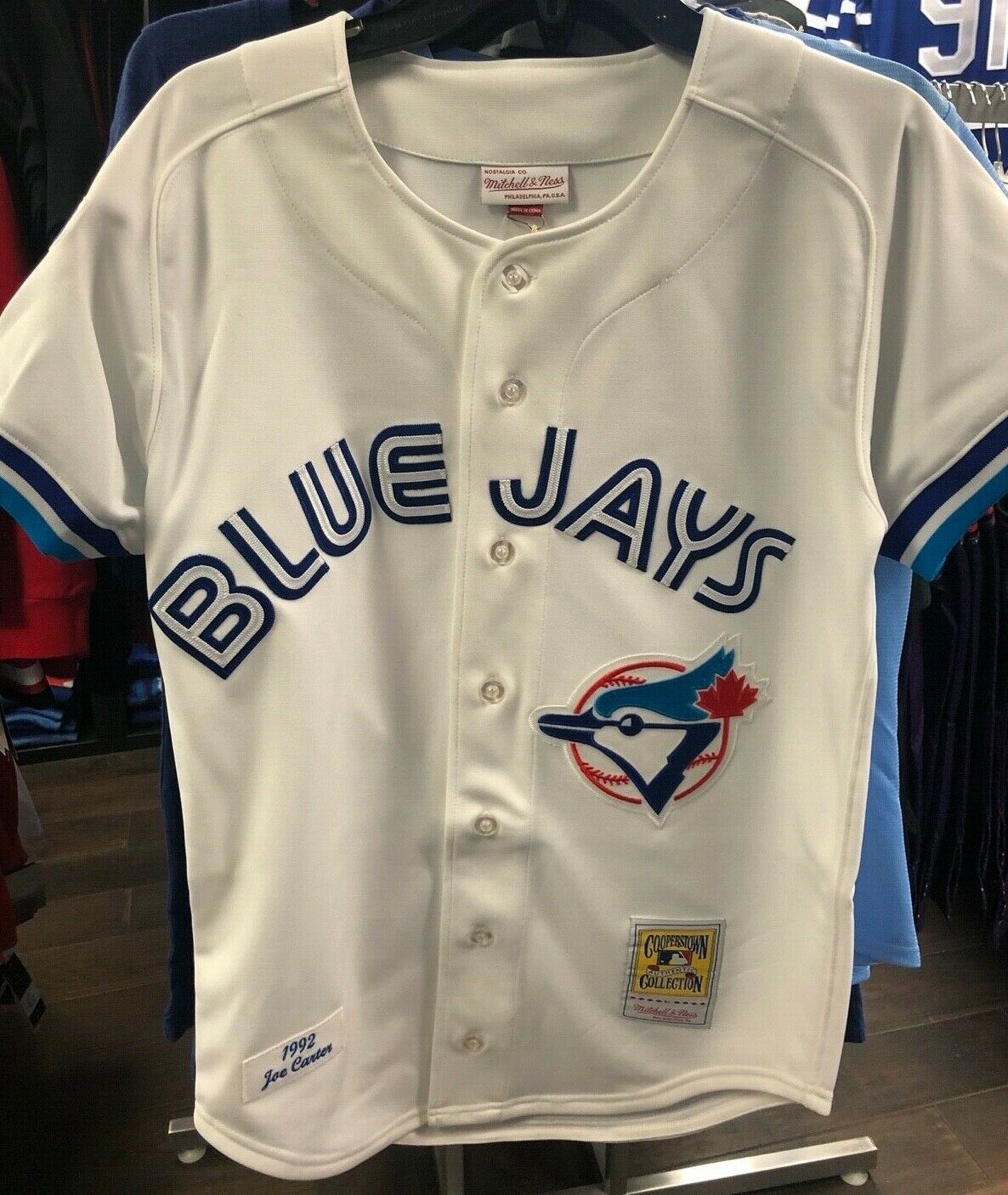 Mitchell & Ness Joe Carter Toronto Blue Jays 1993 Authentic Cooperstown Collection Mesh Batting Practice Jersey - Royal