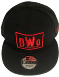 NWO New World Order Wolfpack WWE Wrestling New Era 9Fifty Adjustable Snapback Black Red Hat Cap