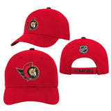 Kids Ottawa Senators Basic Logo NHL Hockey Structured Adjustable Hat Cap