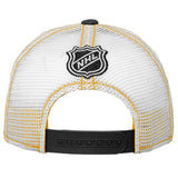 Youth Boston Bruins NHL Hockey Black Core Lockup Trucker Snapback Hat